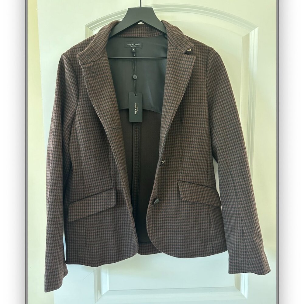 Rag & Bone Brown Multi Sadie Patterned Blazer